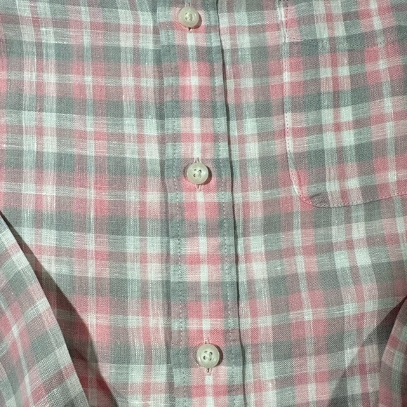 Men’s Faherty Linen Laguna Shirt, Medium, MWU2221 - Picture 4 of 9